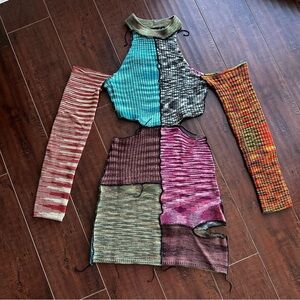 SOLD - THE RAGGED PRIEST Peacekeeper Patchwork Dress Sz MED